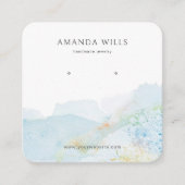 Oorbel Sieraden Display Houder · Waterverf Natuur Vierkante Visitekaartje (Voorkant)