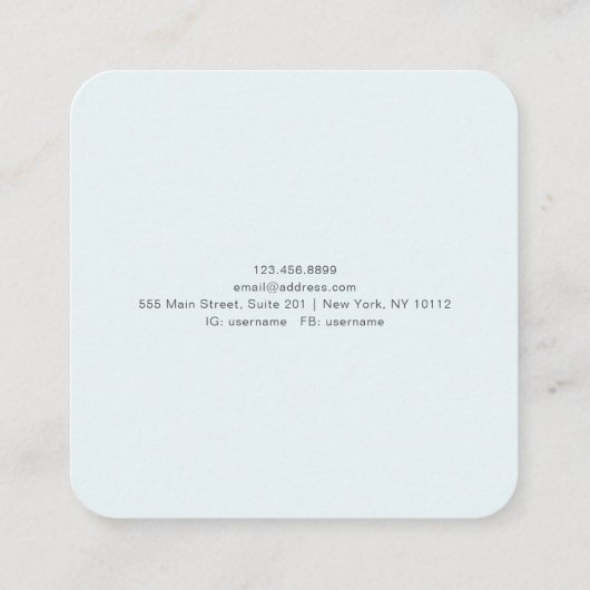 Oorbel Sieraden Display Houder · Waterverf Natuur Vierkante Visitekaartje (Achterkant)