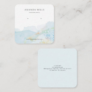 Oorbel Sieraden Display Houder · Waterverf Natuur Vierkante Visitekaartje