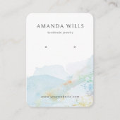 Oorbel Sieraden Display Houder · Waterverf Natuur Visitekaartje (Voorkant)