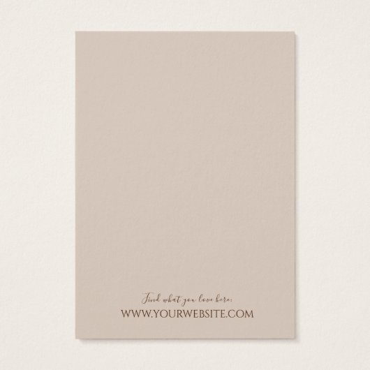 Oorbel sieraden display Kaart · Aardse bloemen (Achterkant)