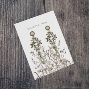 Oorbel sieraden display Kaart · Aardse bloemen