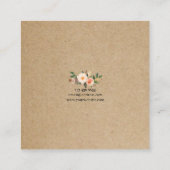 Oorbel Sieraden Display Kaart · Boho Feather Flora Vierkante Visitekaartje (Achterkant)