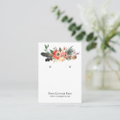 Oorbel Sieraden Display Kaart · Boho Feather Flora Visitekaartje (Staand voorkant)