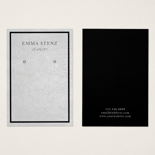 Oorbel sieraden display Kaart · chique leer (Voorkant /achterkant)