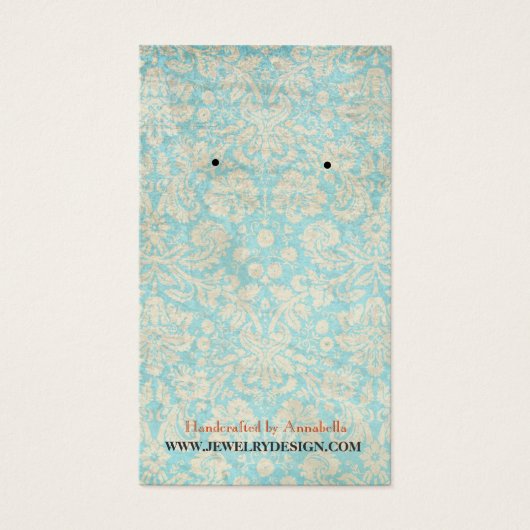 Oorbel Sieraden Display Kaart ·  Damask (Voorkant)