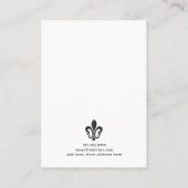 Oorbel Sieraden Display Kaart · Fleur De Lis Frans Visitekaartje (Achterkant)