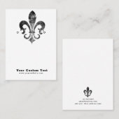 Oorbel Sieraden Display Kaart · Fleur De Lis Frans Visitekaartje (Voorkant / Achterkant)