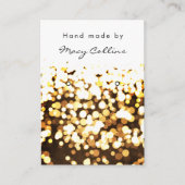 Oorbel sieraden display kaart goud glitter bokeh visitekaartje (Voorkant)