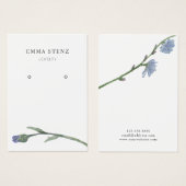Oorbel sieraden display Kaart · pastel bloem (Voorkant /achterkant)