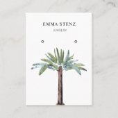 Oorbel Sieraden Display Kaart · Pastel Palm Tree Visitekaartje (Voorkant)