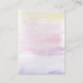 Oorbel Sieraden Display Kaart · Pastel Waterverf Visitekaartje (Achterkant)
