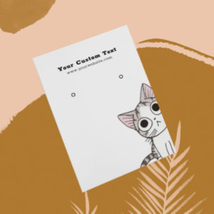 Oorbel Sieraden Display Kaart · Schattigee Kitten  Visitekaartje