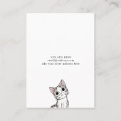 Oorbel Sieraden Display Kaart · Schattigee Kitten  Visitekaartje (Achterkant)