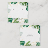 Oorbel sieraden display Kaart · Tropical Green Gol Vierkante Visitekaartje (Voorkant / Achterkant)