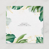 Oorbel sieraden display Kaart · Tropical Green Gol Vierkante Visitekaartje (Achterkant)