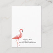 Oorbel Sieraden Display Kaart · Waterverf Flamingo Visitekaartje (Achterkant)
