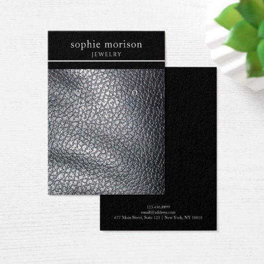 Oorbel sieraden display Kaart · Zwart leder (Bureau)