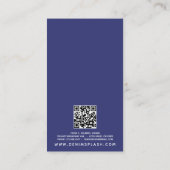 Oorbel Sieraden Display Marine Blauw & Gouden Verf Visitekaartje (Achterkant)