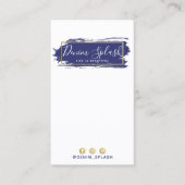 Oorbel Sieraden Display Marine Blauw & Gouden Verf Visitekaartje (Voorkant)