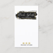 Oorbel Sieraden Display Zwart & Gouden Verf Stroke Visitekaartje (Voorkant)