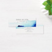 Oorbel Studs Display Kaart·Waterverf Indigo Blauw Mini Visitekaartjes (Bureau)