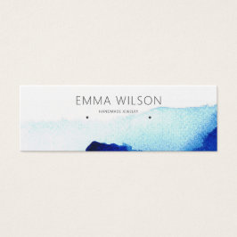 Oorbel Studs Display Kaart·Waterverf Indigo Blauw Mini Visitekaartjes