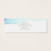 Oorbel Studs Display Kaart·Waterverf Indigo Blauw Mini Visitekaartjes (Achterkant)