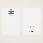 Oorbel Toevoegen Logo Display Holder Visitekaartje (Voorkant /achterkant)