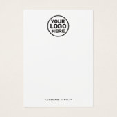 Oorbel Toevoegen Logo Display Holder Visitekaartje (Voorkant)
