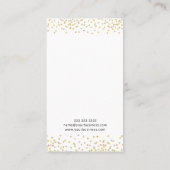 Oorbeldisplaykaarten – Wit & Goud Glitter Visitekaartje (Achterkant)