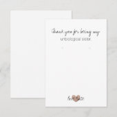 Oorbelhouder/Dank u - Heart Fab Roos Gold Bedankkaart (Voorkant / Achterkant)