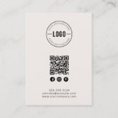 Oorbellen Displaykaart QR-code Contactkaartje (Achterkant)
