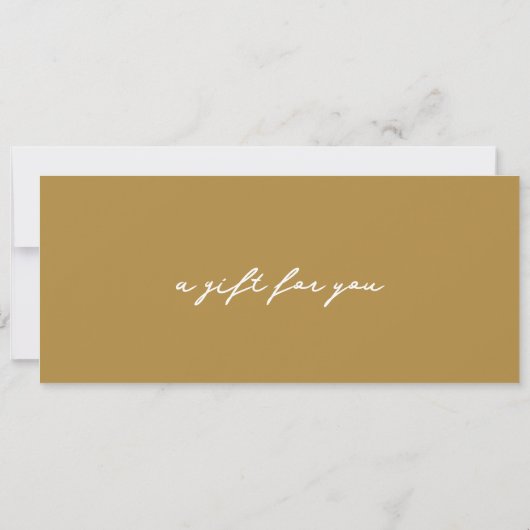 Oorbellen Gouden Cadeaubon Certificaat Kaart (Achterkant)