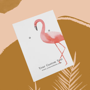 Oorbellen Sieraden Displaykaart • Waterverf Flamin Visitekaartje