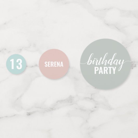 Oordag van het moederstaal confetti (Achterkanten)