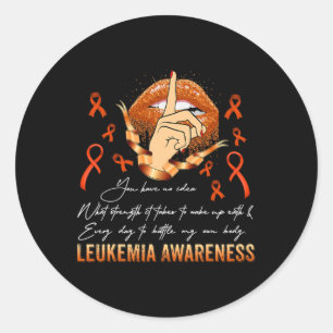 Oordeel me niet Leukemie Bewustzijn Warrior Sinaas Ronde Sticker