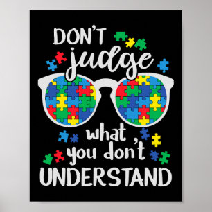 Oordeel Niet Begrijp Liefde Autistische Kinderen A Poster