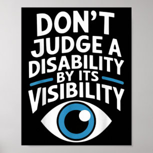 Oordeel niet over een handicap Leraar bewustzijn _ Poster