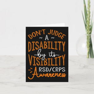 Oordeel niet over een handicap RSD CRPS-bewustzijn Kaart