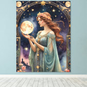 Oordeel Tarot schilderij stijl origineel Canvas Afdruk (Insitu (Houten vloer))