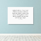 Oordeel teder, als het moet canvas afdruk (Insitu (Houten vloer))