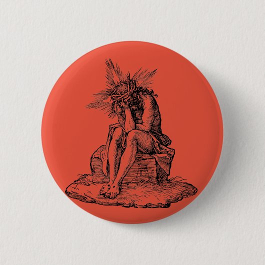 Oordeel van Jezus Christus Ronde Button 5,7 Cm (Voorkant)