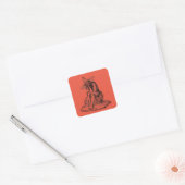 Oordeel van Jezus Christus Vierkante Sticker (Envelop)