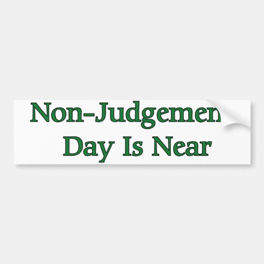 Oordeelsdag is nabij bumpersticker (Voorkant)