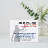 Oordeelt de hoogste normen van integriteit Onparti Briefkaart (Staand voorkant)