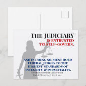 Oordeelt de hoogste normen van integriteit Onparti Briefkaart (Voorkant / Achterkant)