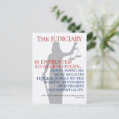 Oordeelt de hoogste normen van integriteit Onparti Briefkaart (Staand voorkant)