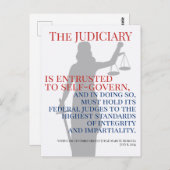 Oordeelt de hoogste normen van integriteit Onparti Briefkaart (Voorkant / Achterkant)