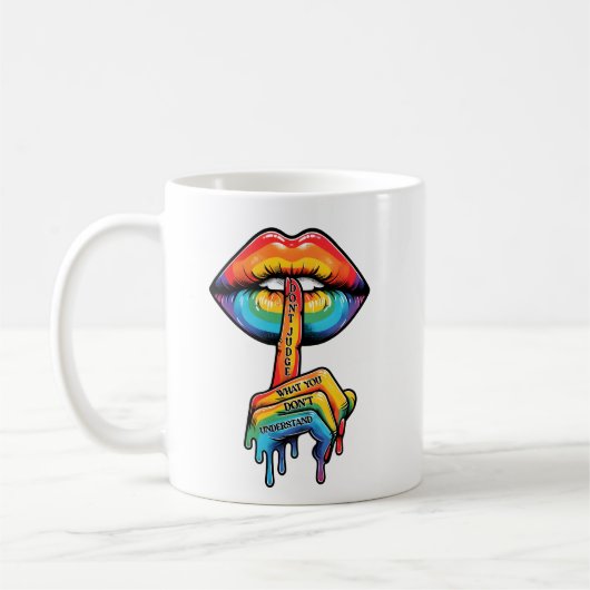 oordelen niet wat je niet begrijpt koffiemok (Links)